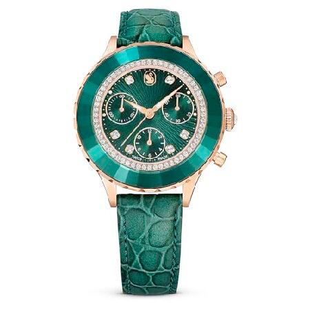 Swarovski Octea Chrono Watch, Green Swiss-Made Chr...