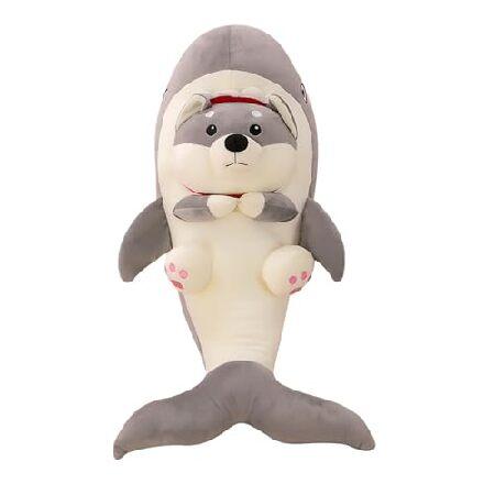 SUSULF ソフトシャークコーギー犬ぬいぐるみ かわいい柴犬 サメぬいぐるみ 抱き人形 ぬいぐるみ...