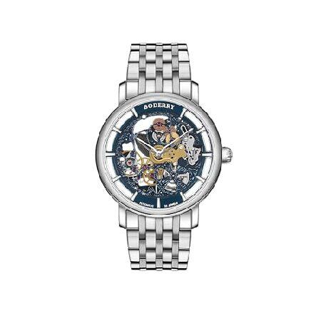 BODERRY Men&apos;s Engraved Micro-Rotor Watch Skeleton ...