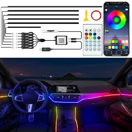 Jushope Interior Car LED Strip Lights, Acrylic LED...