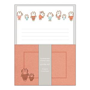 ごろごろにゃんすけ レターセット サスペンダーくんとちびすけ