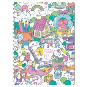 サンリオキャラクターズ リングノートA5 ミックス ラッピングデザイン sanrio レトロ ラッピングペーパー風 かわいい 702933