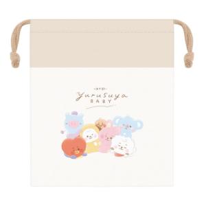 BT21 マチ付き巾着 おやすみ 集合 ランチグッズ コップ袋 巾着袋 103047｜cast-shop