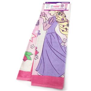 塔の上のラプンツェル ジュニアバスタオル フラワーパステル 790498 Disney Princess Rapunzel｜cast-shop