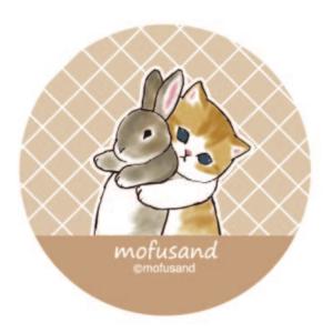 mofusand HOG-1 ガラス箸置き うさぎ ブラウン Twitter ぢゅの