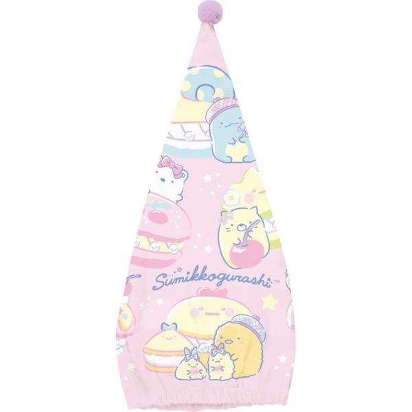 すみっコぐらし キャップタオル CM42002　ピンク　穴あき　タオルキャップ　スイミング　水泳 セ...