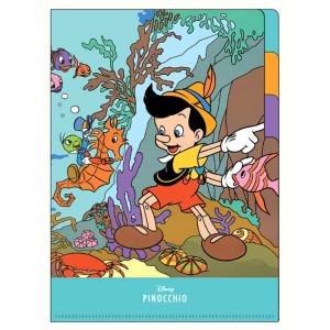ピノキオ クリアファイルA5 3P 728018 レトロアートコレクション1990 ディズニー Disney 復刻アート 第4弾