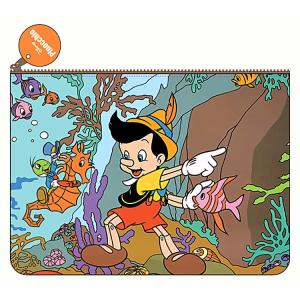ピノキオ フラットポーチ 728162 レトロアートコレクション1990 ディズニー Disney 復刻アート 第4弾｜cast-shop