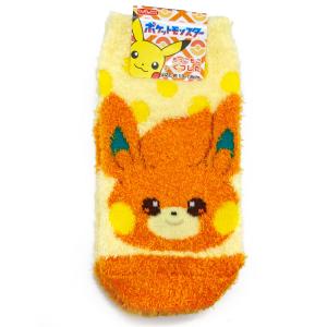 ポケットモンスター もっこもこ靴下 キッズ パモ ドット 009962 ウインターアイテム pokemon ポケモン｜cast-shop