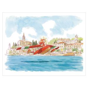 紅の豚 グリーティングカード 952017 水彩画シリーズ 封筒付 スタジオジブリ サボイア｜cast-shop