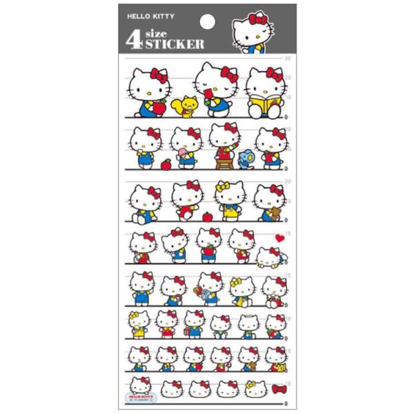 ハローキティ 4size STICKER CUTE MODEL サンリオ 4サイズ 1シート シール...