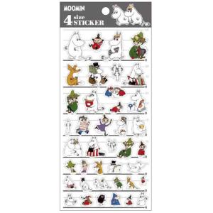 ムーミン 4size STICKER MIX CUTE MODEL MOOMIN 4サイズ 1シート シール デコ 039864｜cast-shop