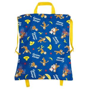 ネコポス配送 おさるのジョージ 体操服入れ 巾着・大 日本製 約H35cm