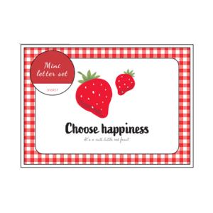 ICHIGO4 ミニレターセット A イチゴ いちご 苺 可愛い 便箋 封筒 メッセージ 737461｜cast-shop