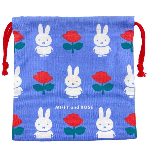 ミッフィー 巾着袋 ローズ ブルー ミッフィー 192449 MIFFY and ROSE