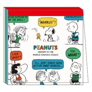 スヌーピー スクエア メモパッド アイボリー 306993 SNOOPY PEANUTS｜cast-shop