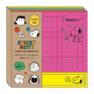 スヌーピー 選べる蛍光付箋 ピンク 307037 SNOOPY PEANUTS｜cast-shop