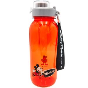 ミッキー ドリンクボトルL 1100ml ストラップ付 レッド 605474 Disney ディズニー 水筒｜cast-shop