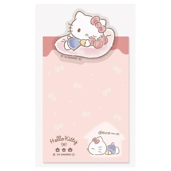 ハローキティ ダイカットクリップ付きメモ 075204 だらりんライフ SANRIO サンリオ