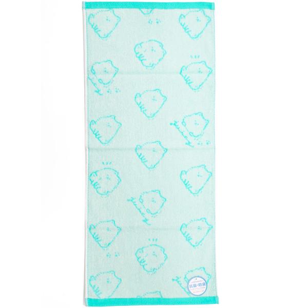 ジューシーなイヌ ジャガードフェイスタオル 202399 ミントグリーン 抗菌防臭 ネームタグ付き ...