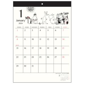 ムーミン [2024年カレンダー]ウォールカレンダー 壁掛け シンプル 714202 セール・ラッピング不可｜cast-shop