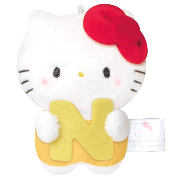ハローキティ×もちもちぱんだ イニシャルマスコットキーホルダー Ｎ ボールチェーン SANRIO C...