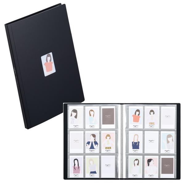 myfa N3325-24 インスタントフォトコレクションファイル ジェットブラック 推し活 ミファ...