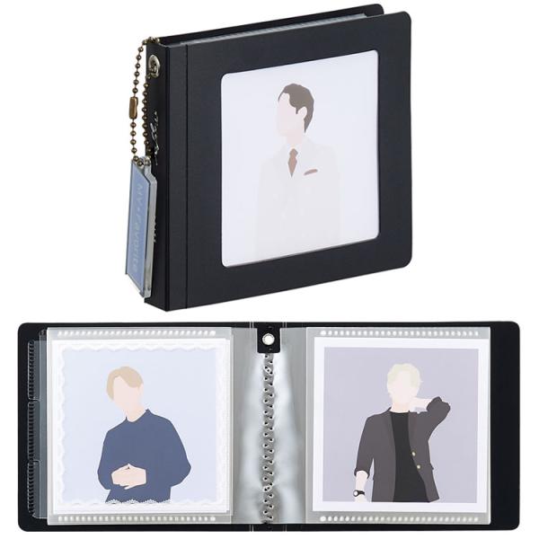 myfa N3326-24 スクエアフォトコレクションファイル ミニ ジェットブラック 推し活 ミフ...