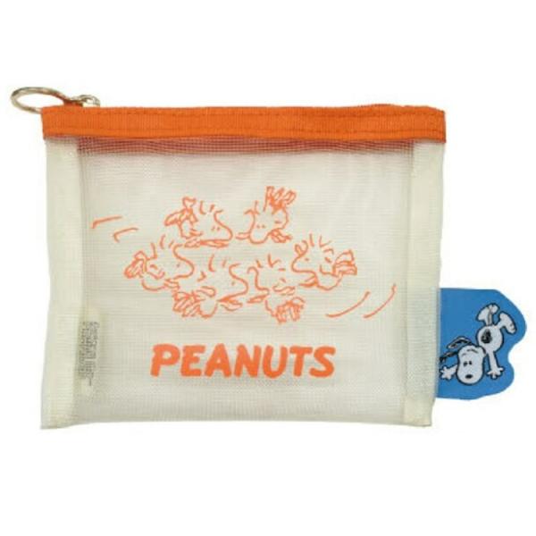スヌーピー メッシュミニポーチ アイボリー  PEANUTS WOODSTOCK&amp;SNOOPY  第...
