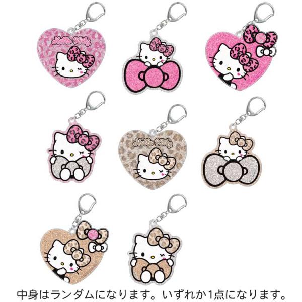 【中身はランダム】 ハローキティ トレーディンググリッターキーホルダー 069540 ギャルアート ...