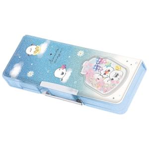 リトルコットンズ コンパクト両面開きペンケース シャカシャカワッペン