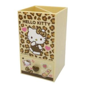 ハローキティ ペンスタンド付きプラチェスト ヒョウ柄 612528 ギャル