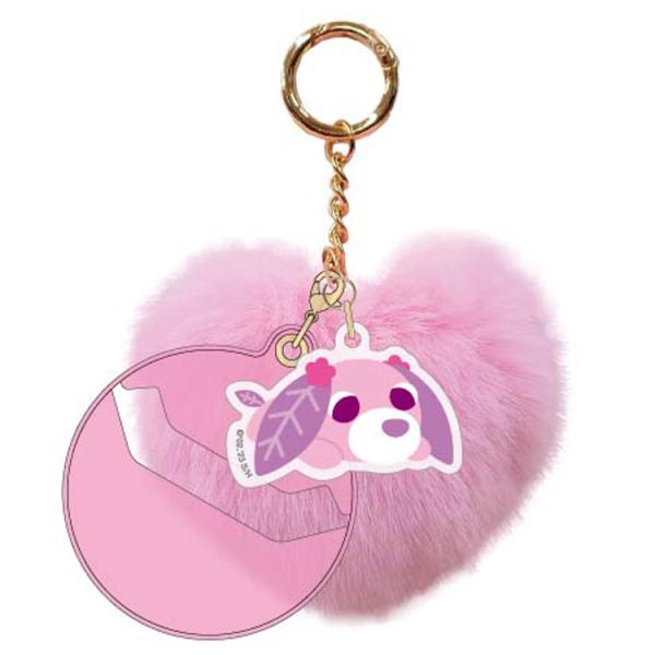 お茶犬 ふぁふぁCANバッジホルダー ハナ キーホルダー