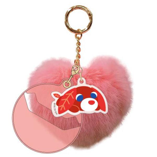 お茶犬 ふぁふぁCANバッジホルダー アール キーホルダー