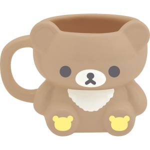 リラックマ マグカップ チャイロイコグマ Makeup Rilakkuma ダイカット 立体 陶器 クマ型 ブラウン