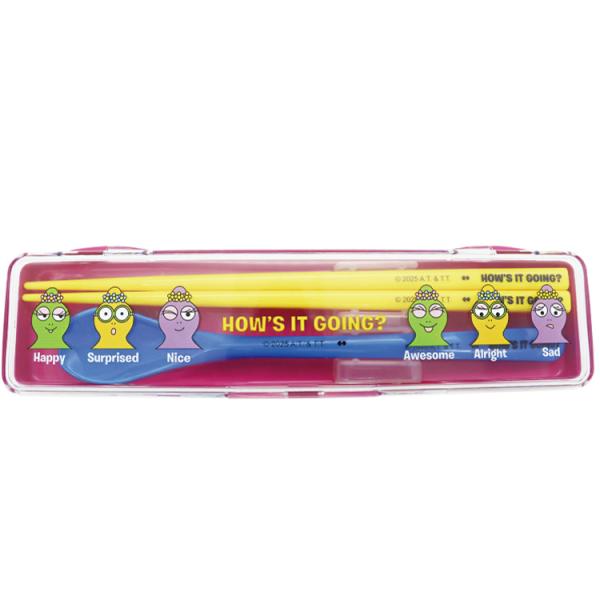 バーバパパ 箸&amp;スプーンセット HOW'S IT GOING? 659330 パープル セール・ラッ...