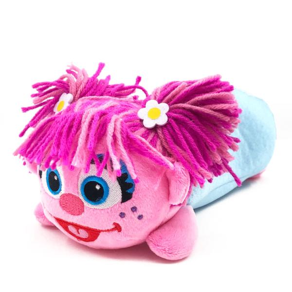 セサミストリート ぬいぐるみペンポーチ アビー ダイカットポーチ ペンケース 小物入れ マスコット付...