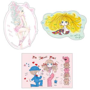 水森亜土 メモパッド シール付 ピンク 405481 Ado Mizumori 亜土ちゃん