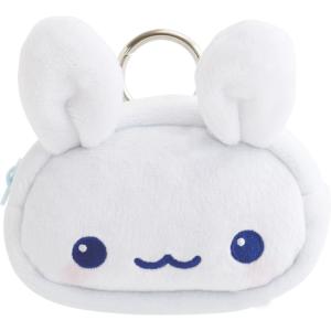 【3月中旬以降〜出荷】 ツインラビットエンジェル ぬいぐるみミニポーチ サンエックスユニバース キャラクターシリーズ フェイス カラビナ付