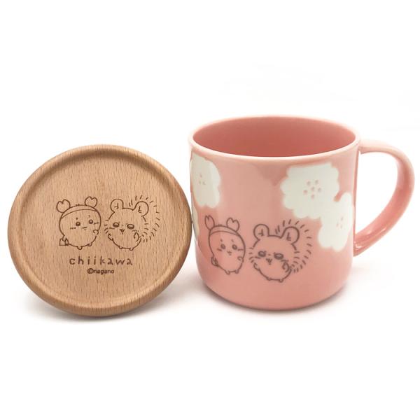 ちいかわ 木製コースター付マグ ピンク 136935 ハッピーブロッサム