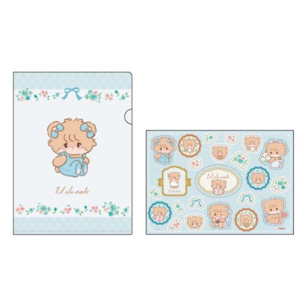 mikko illustrations A5クリアファイル&amp;シールセット C ラテ シングルファイル...