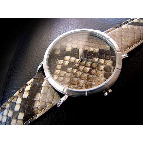 EARNEST WATCH レザー文字盤【ダイアモンドパイソン】