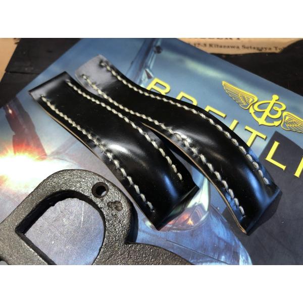 ブライトリングDバックル用、20,22,24mm,コードヴァン10色、選べる長さ