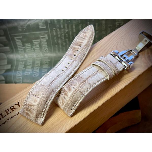 一点もの！22mmヌメ革ヒマラヤクロコ、ブラックジャック、Dバックル付き！