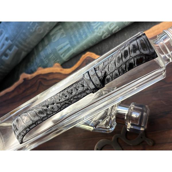 22（21）ｍｍ、吟スリ（ヌバック）クロコブラック、ブラックジャック！