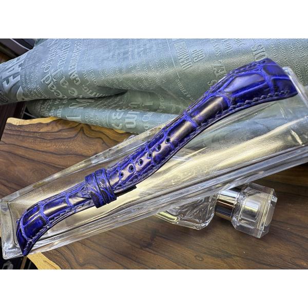 20ｍｍ、超グラマラス！極上品、ディープブルークロコ、ボヘミアンスタイル！