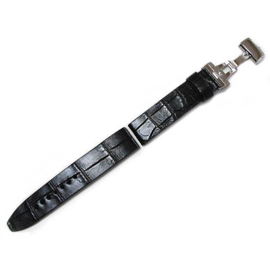 EARNEST：ハンドメイド時計バンド【極厚フラットDバックル仕様/マットクロコ竹斑　18mm,20...