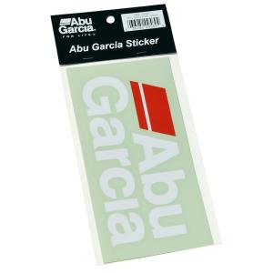 AbuGarcia ステッカー Abu カッティングステッカー Red x White 160mm 1555881 ステッカー(qh)｜casting