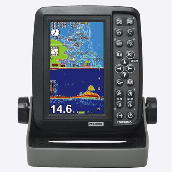 ホンデックス 魚探 ポータブルGPSプロッター魚探PS-611CN2ーDP Deep仕様(TD25)...