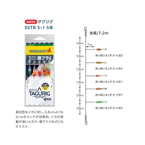 ヤマシタ 仕掛け タグリグ SSTB 5-1 5本